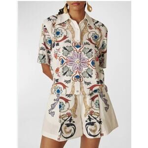 Floral Patterned Blouse - Multicolor